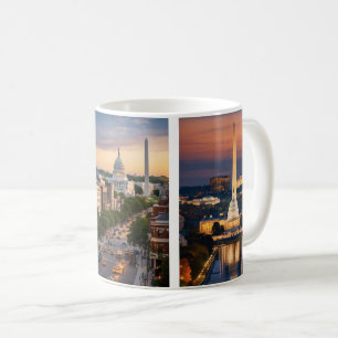 Caneca De Café Monumentos na Harmonia: Washington DC Skyline Maga
