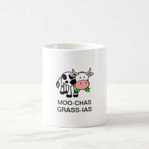Caneca De Café Moo-chas Grass-ias (Muchas Gracias)