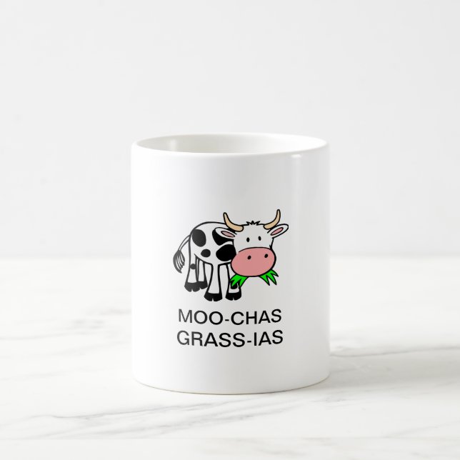 Caneca De Café Moo-chas Grass-ias (Muchas Gracias) (Centro)
