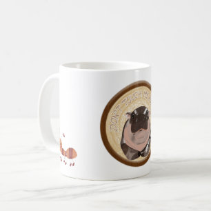 Caneca De Café Moo Deng Hippo para Feliz Natal