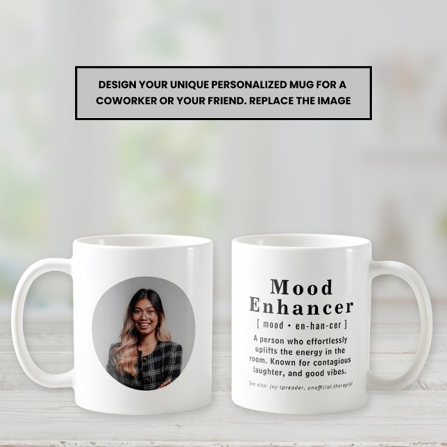 Caneca De Café Mood Enhancer Personalizado Photo Office Gift Tea (Criador carregado)