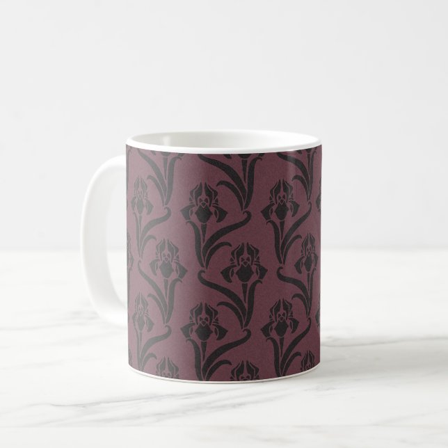 Caneca De Café Moody Art Nouveau Irisa Café Mug (Frente Esquerda)