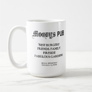 CANECA DE CAFÉ MOODY'S PUB, CHICAGO, IL
