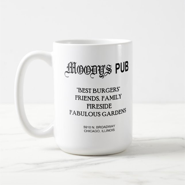 CANECA DE CAFÉ MOODY'S PUB, CHICAGO, IL (Esquerda)