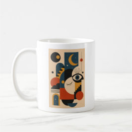 Caneca De Café Moon and Eye – Geometric Art Mug