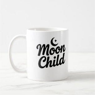 Caneca De Café Moon Child Mug - Copa da Lua do Crescente Celeste