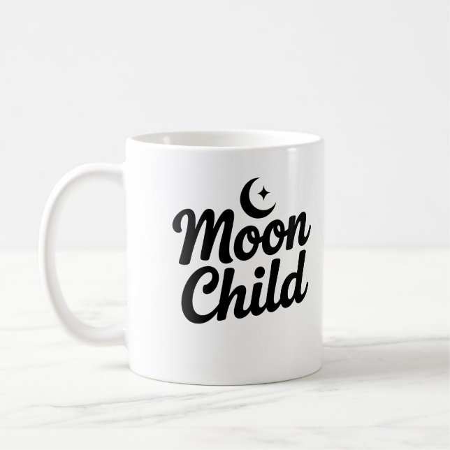 Caneca De Café Moon Child Mug - Copa da Lua do Crescente Celeste (Esquerda)