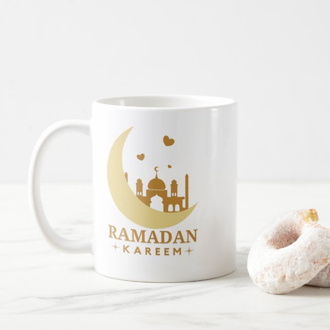 Caneca De Café Moon Crescente Mesquita Ramadan Kareem - 2023- (Com Donut)
