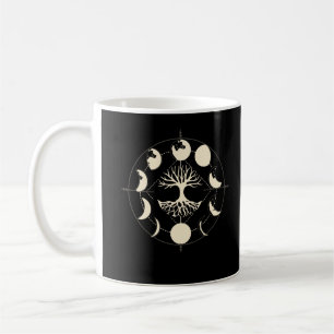 Caneca De Café Moon Fases Astronomia Espiritual da Árvore Cresce