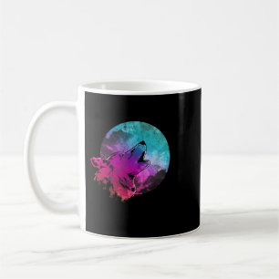 Caneca De Café Moon Howling Willife Forest Animal Predator Cor