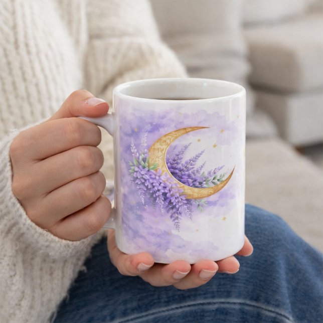 Caneca De Café Moon & Lavender Mother's Day Mug Gift for Mom (Criador carregado)