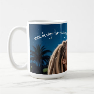 Caneca De Café Moonlight Couple Love Mug – Romantic Digital Art 