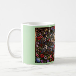 Caneca De Café Moonlit Birds Garden Art Coffee Mug, 11 oz