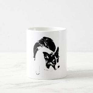 Caneca De Café Moonlit Corgi Mishead