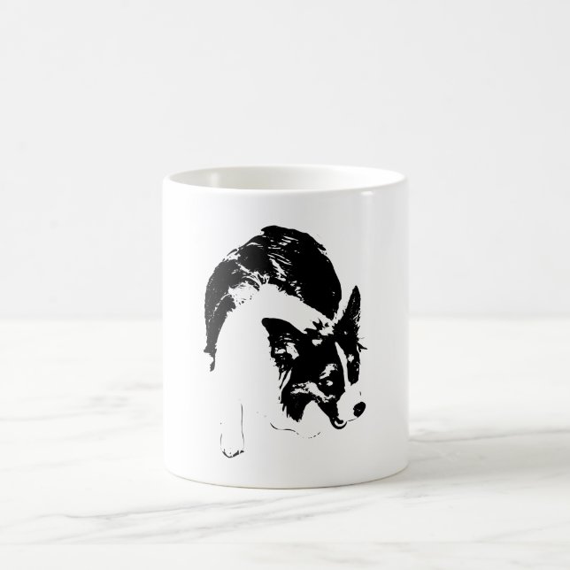Caneca De Café Moonlit Corgi Mishead (Centro)