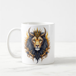 Caneca De Café Moonlit Guardians – Cosmic lion.