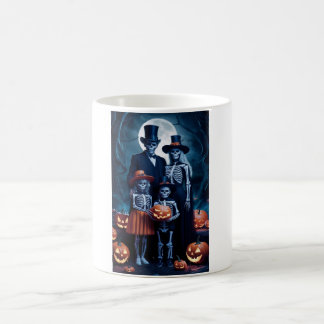Caneca De Café Moonlit Macabre: Um Retrato Familiar Assombrado