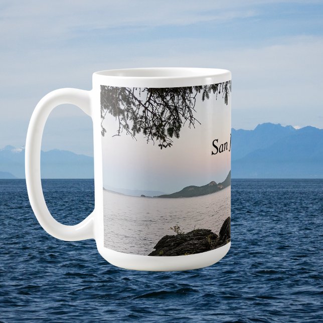 Caneca De Café Moonrise nas Ilhas San Juan (Criador carregado)