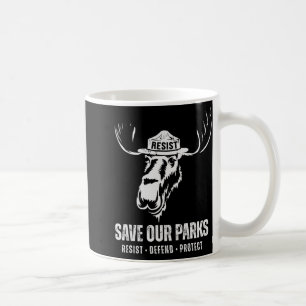 Caneca De Café Moose Bear Salve Nosso Parque Anti-Trump Men Acamp