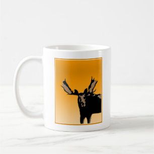 Caneca De Café Moose no Sunset - Arte original sobre a vida selva