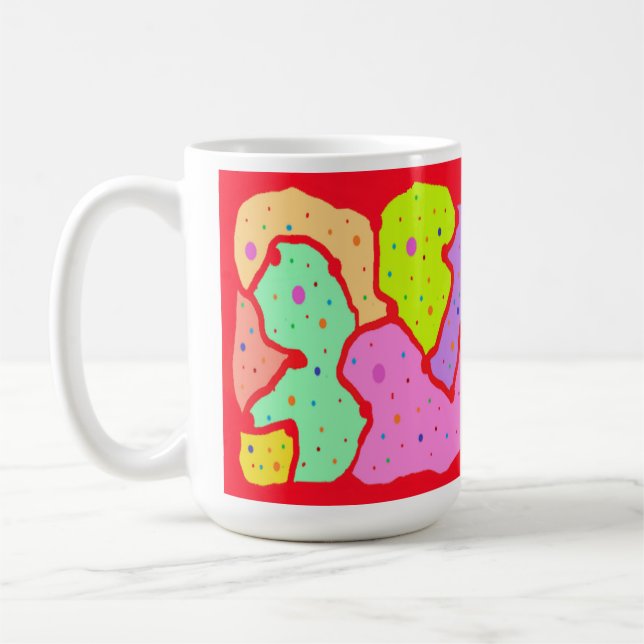 CANECA DE CAFÉ MOP ART DESIGN ABSTRATO MIL MAPA (Esquerda)