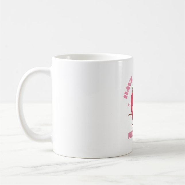 Caneca De Café Morango Bonito, Tenha Um Bom Dia Berry (Esquerda)