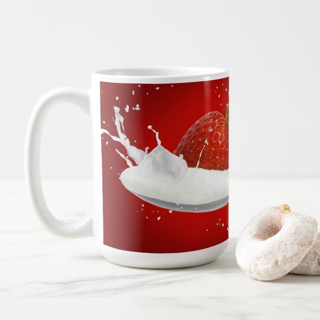 Caneca De Café Morango com soro de leite (Com Donut)