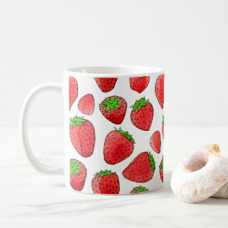 Caneca De Café Morango da aguarela