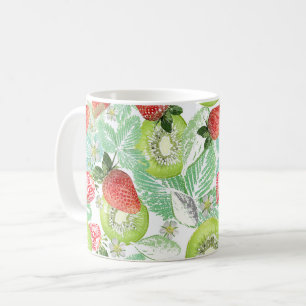 Caneca De Café Morango e kiwi.