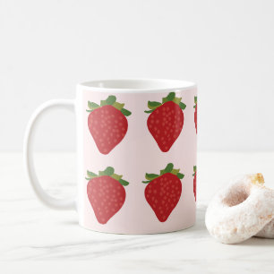 Caneca De Café Morango Fruta Fofa Morangos