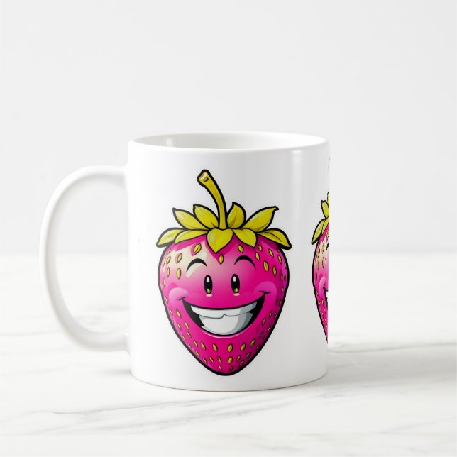 Caneca De Café Morango Rosa (Esquerda)