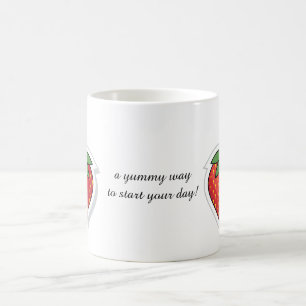 Caneca De Café Morango Vermelho doce - frase de edição