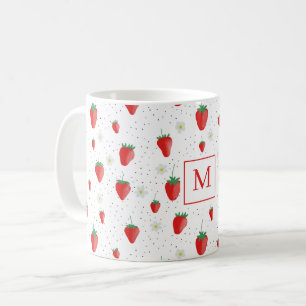 Caneca De Café Morangos E Blossóis De Verão Bons cozinheiros Chef