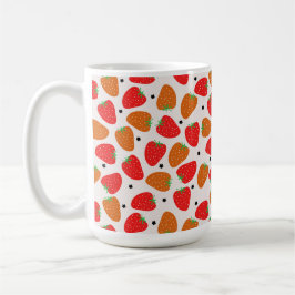 Caneca De Café Morangos em branco