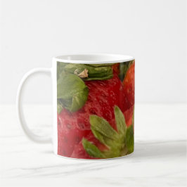 Caneca De Café Morangos vermelhos frescos