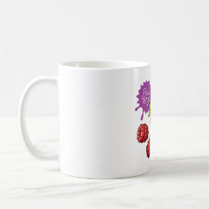 Caneca De Café Morangos Vermelhos Frescos e Cerejas