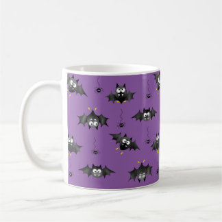 Caneca De Café Morcegos de Halloween e aranhas perigosas
