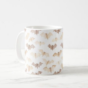 Caneca De Café Morcegos Marrons Creme de Halloween