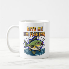 Caneca De Café Morde Me, Estou Pescando