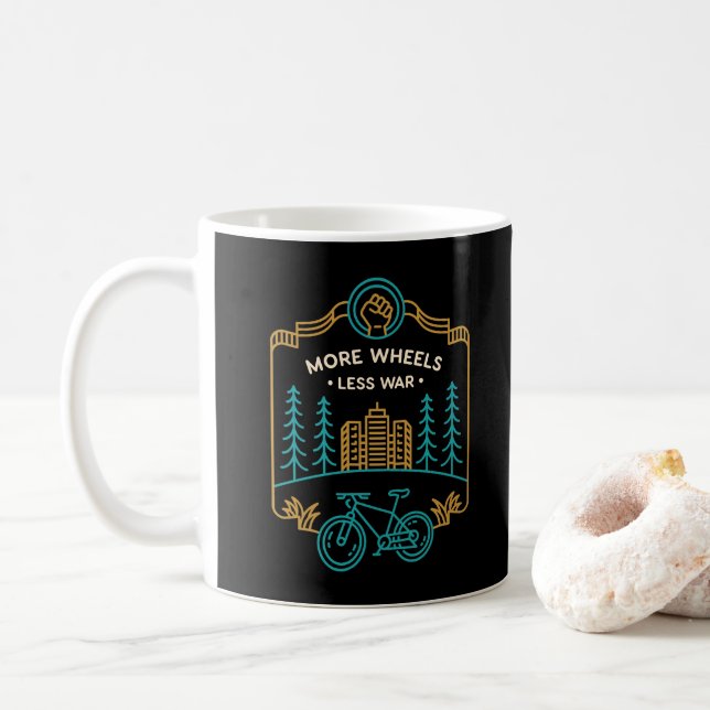 Caneca De Café More Wheels Less War 1 (Com Donut)