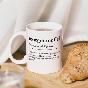 Caneca De Café Morgenmuffel Definição Engraçada Alemã Palavra Mod