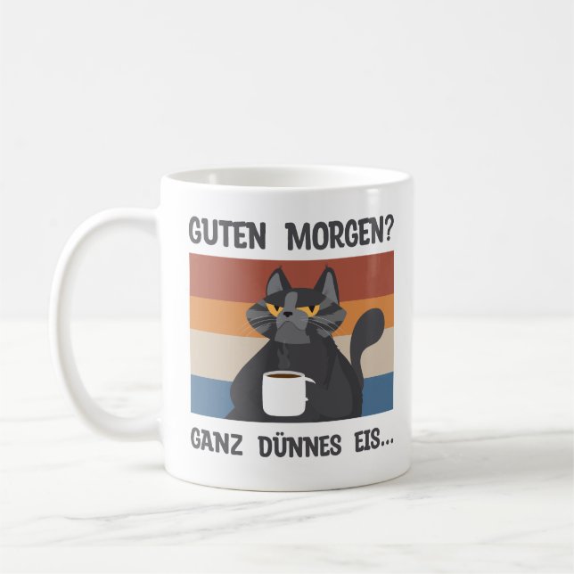 Caneca De Café Morgenmuffel Geschenk für Kaffeeliebhaber Katze (Esquerda)