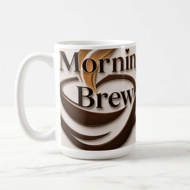Caneca de café Morning Brew. (Esquerda)