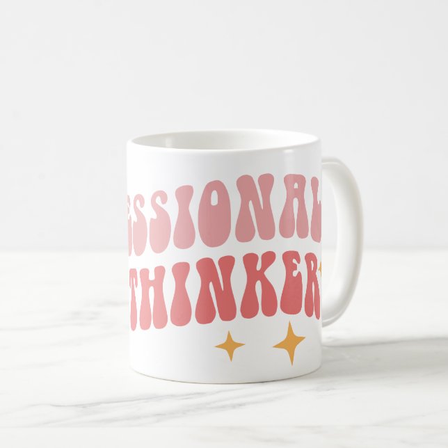 Caneca De Café Morning Chuckles - Mug pensador profissional (Frente Esquerda)