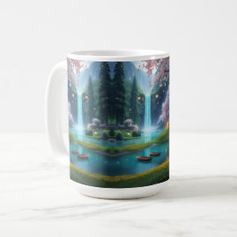 Caneca De Café "Morning Drift - Tranquil Turquoise Lake