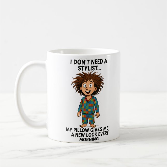 Caneca De Café "Morning Hair, Don’t Care!" (Esquerda)