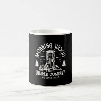 Caneca De Café Morning Wood T Lumber Company acampando carpinteir