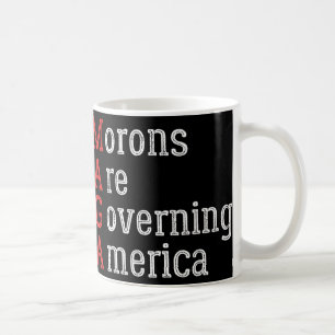 Caneca De Café Morons governam a América Anti Trump