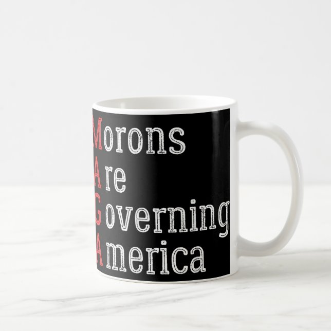 Caneca De Café Morons governam a América Anti Trump (Direita)