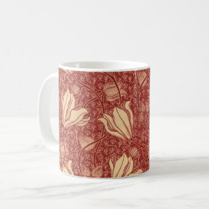 Caneca De Café Morris Inspirou Lily Flower Botânica Têxtil